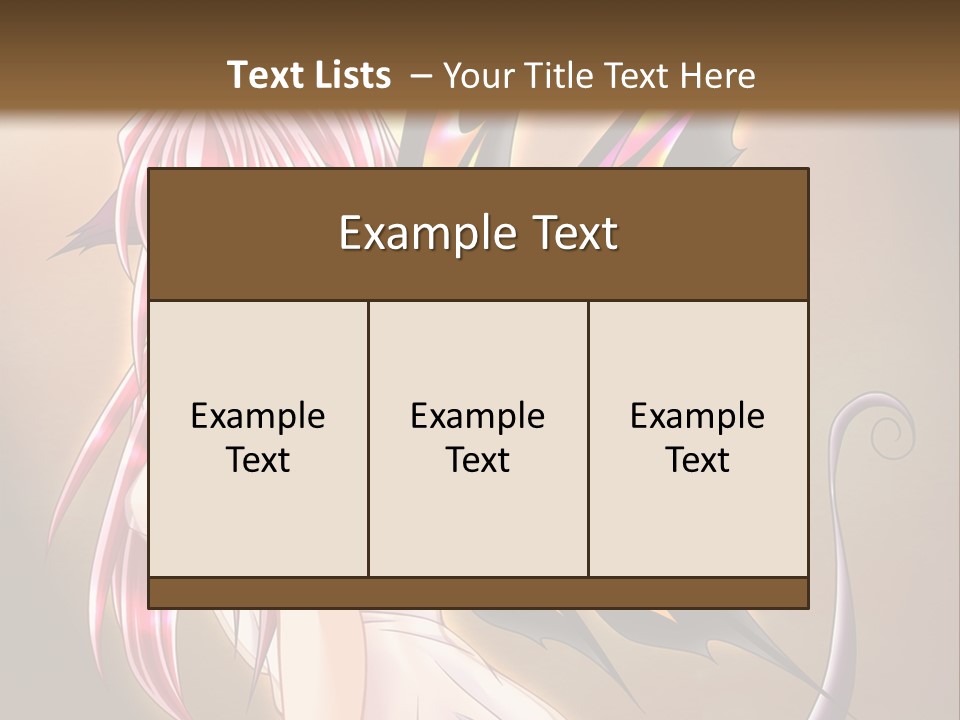 A Pretty Pink Fairy With A Dragon Wings On Her Back PowerPoint Template