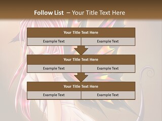 A Pretty Pink Fairy With A Dragon Wings On Her Back PowerPoint Template