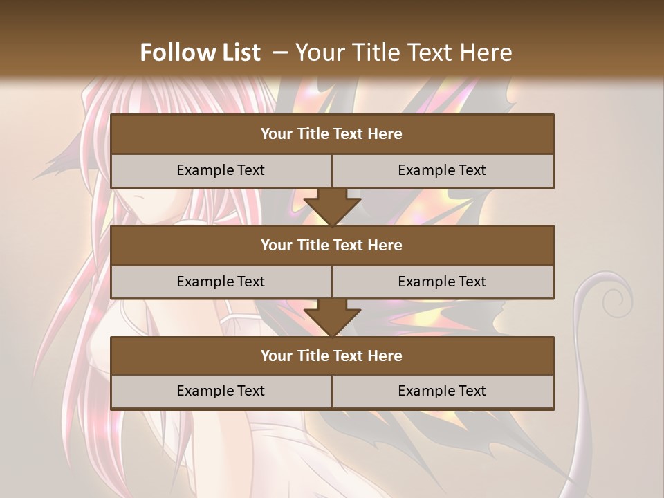 A Pretty Pink Fairy With A Dragon Wings On Her Back PowerPoint Template