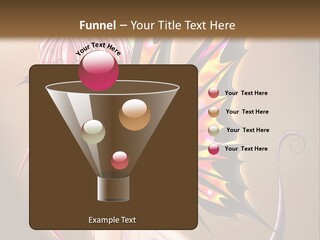 A Pretty Pink Fairy With A Dragon Wings On Her Back PowerPoint Template