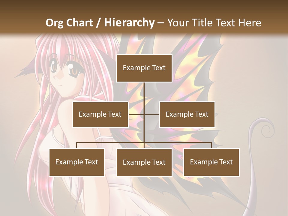 A Pretty Pink Fairy With A Dragon Wings On Her Back PowerPoint Template