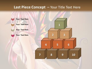 A Pretty Pink Fairy With A Dragon Wings On Her Back PowerPoint Template