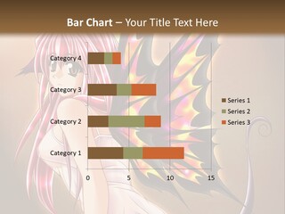 A Pretty Pink Fairy With A Dragon Wings On Her Back PowerPoint Template