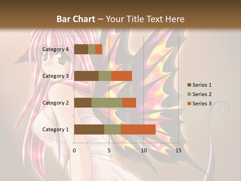 A Pretty Pink Fairy With A Dragon Wings On Her Back PowerPoint Template