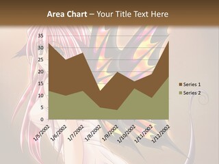 A Pretty Pink Fairy With A Dragon Wings On Her Back PowerPoint Template