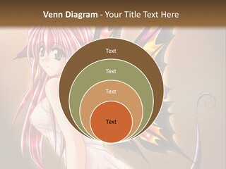 A Pretty Pink Fairy With A Dragon Wings On Her Back PowerPoint Template