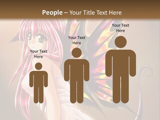 A Pretty Pink Fairy With A Dragon Wings On Her Back PowerPoint Template