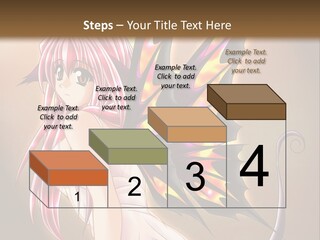 A Pretty Pink Fairy With A Dragon Wings On Her Back PowerPoint Template