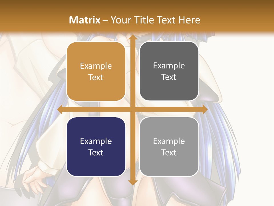 An Anime Character With Blue Hair And Boots PowerPoint Template