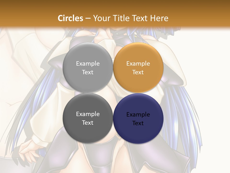 An Anime Character With Blue Hair And Boots PowerPoint Template