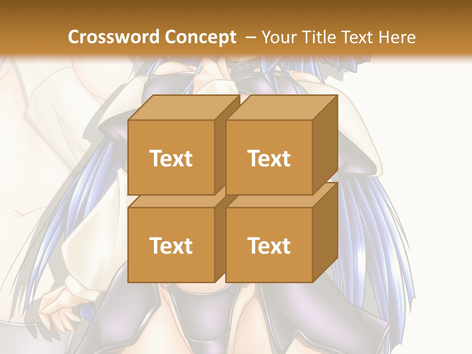 An Anime Character With Blue Hair And Boots PowerPoint Template
