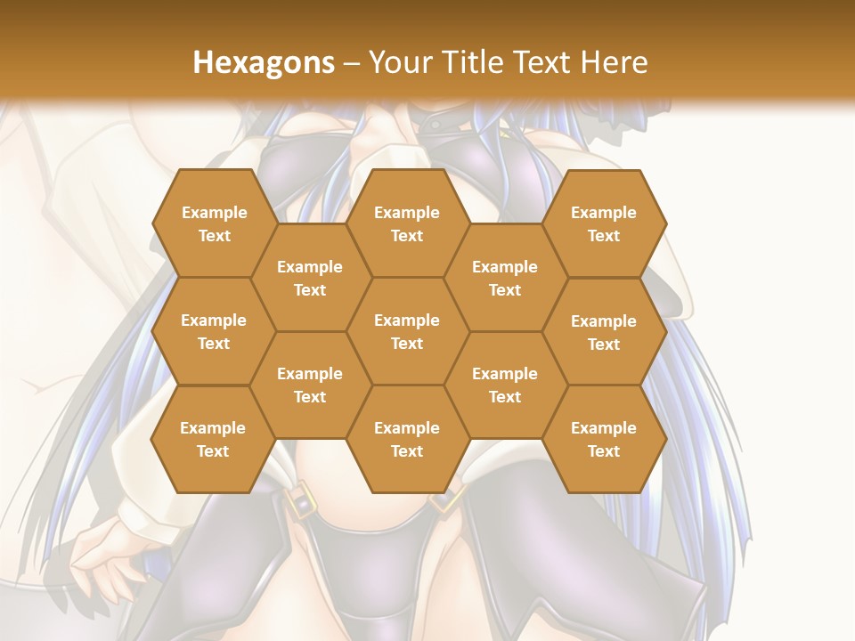 An Anime Character With Blue Hair And Boots PowerPoint Template