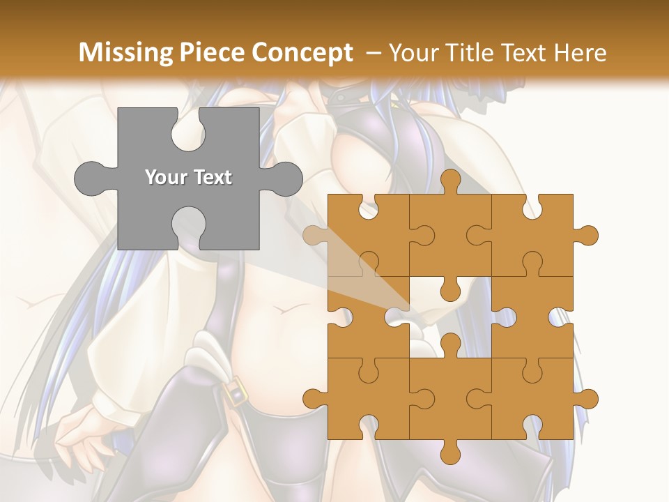 An Anime Character With Blue Hair And Boots PowerPoint Template