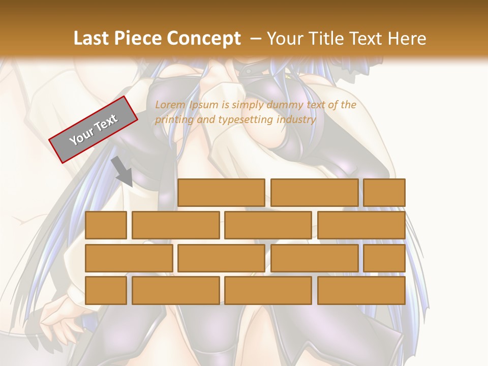An Anime Character With Blue Hair And Boots PowerPoint Template