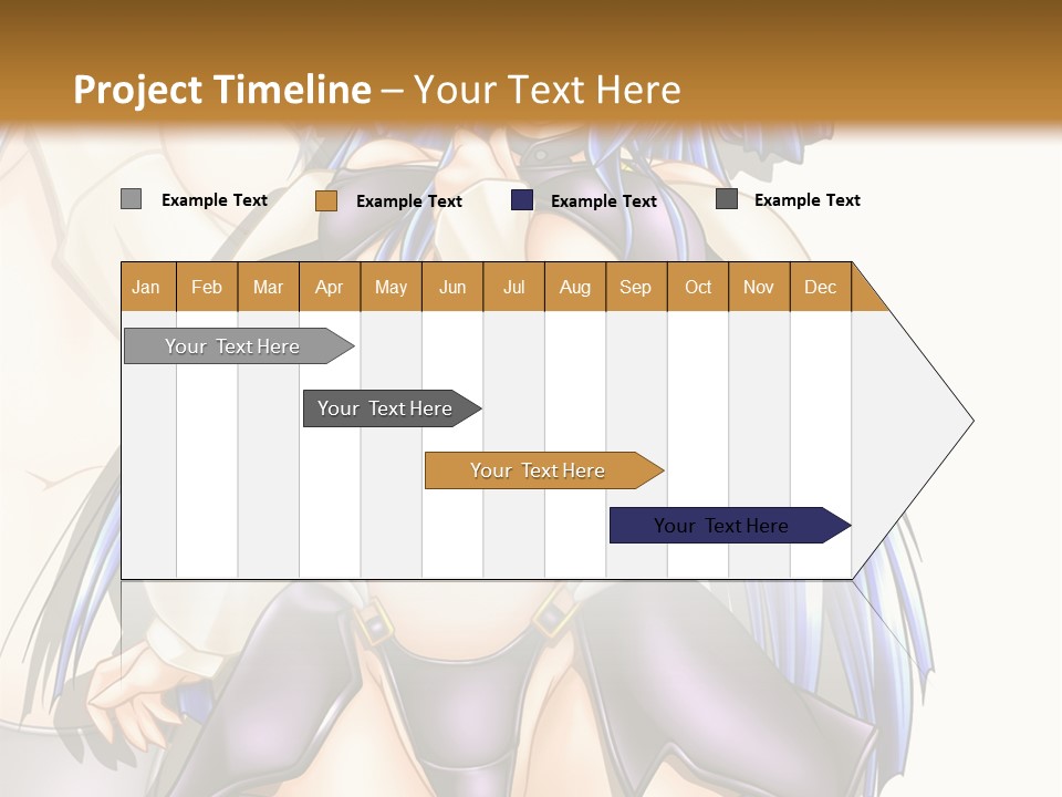 An Anime Character With Blue Hair And Boots PowerPoint Template