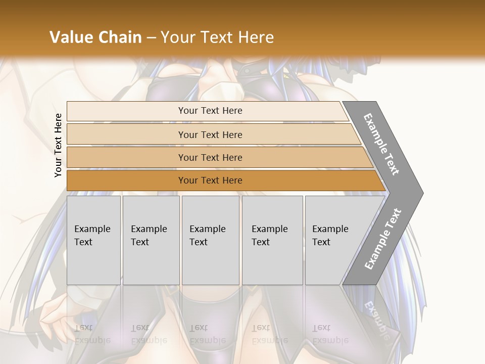 An Anime Character With Blue Hair And Boots PowerPoint Template