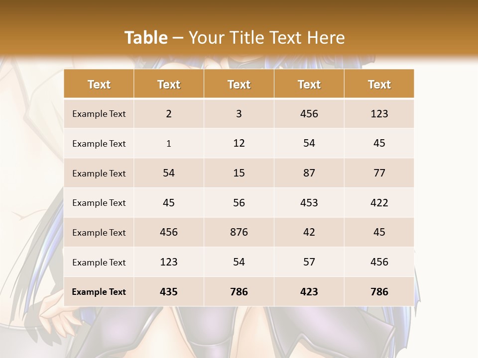 An Anime Character With Blue Hair And Boots PowerPoint Template