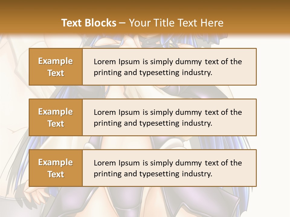 An Anime Character With Blue Hair And Boots PowerPoint Template