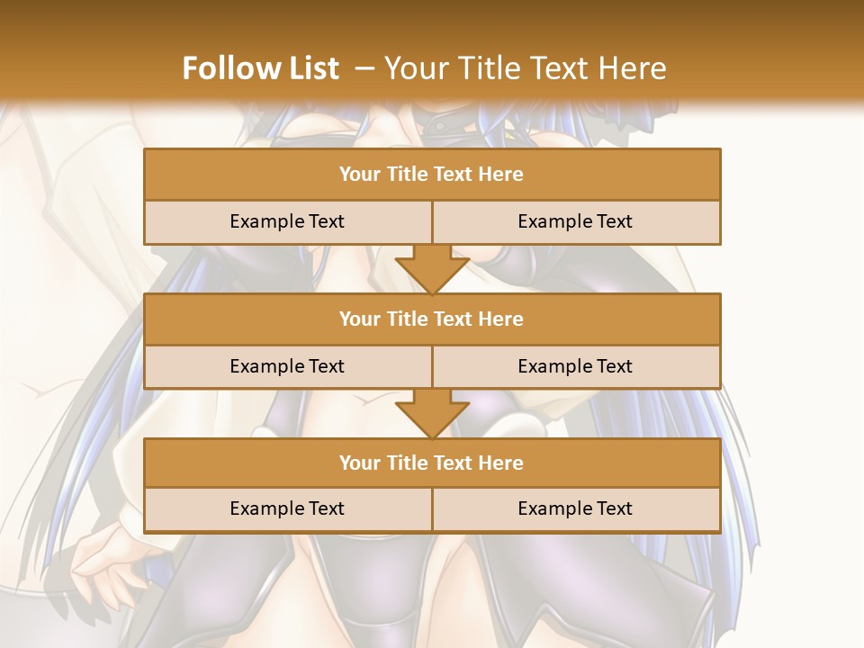 An Anime Character With Blue Hair And Boots PowerPoint Template