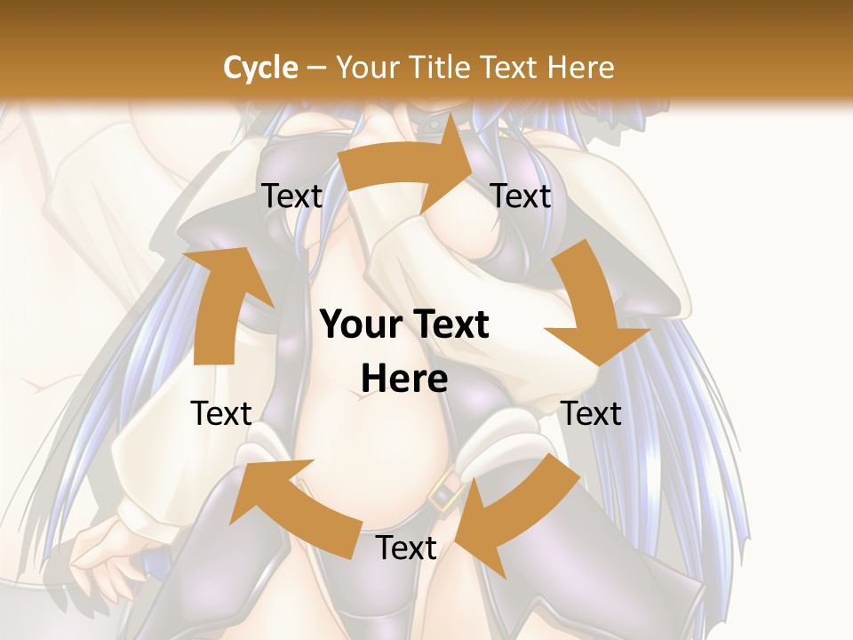 An Anime Character With Blue Hair And Boots PowerPoint Template