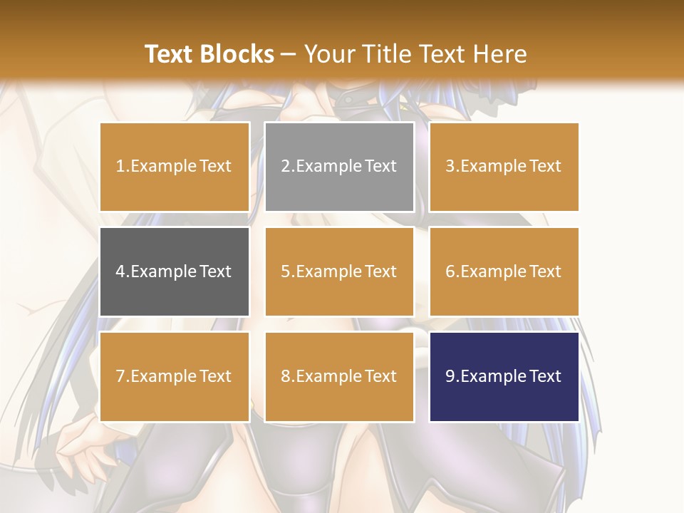 An Anime Character With Blue Hair And Boots PowerPoint Template