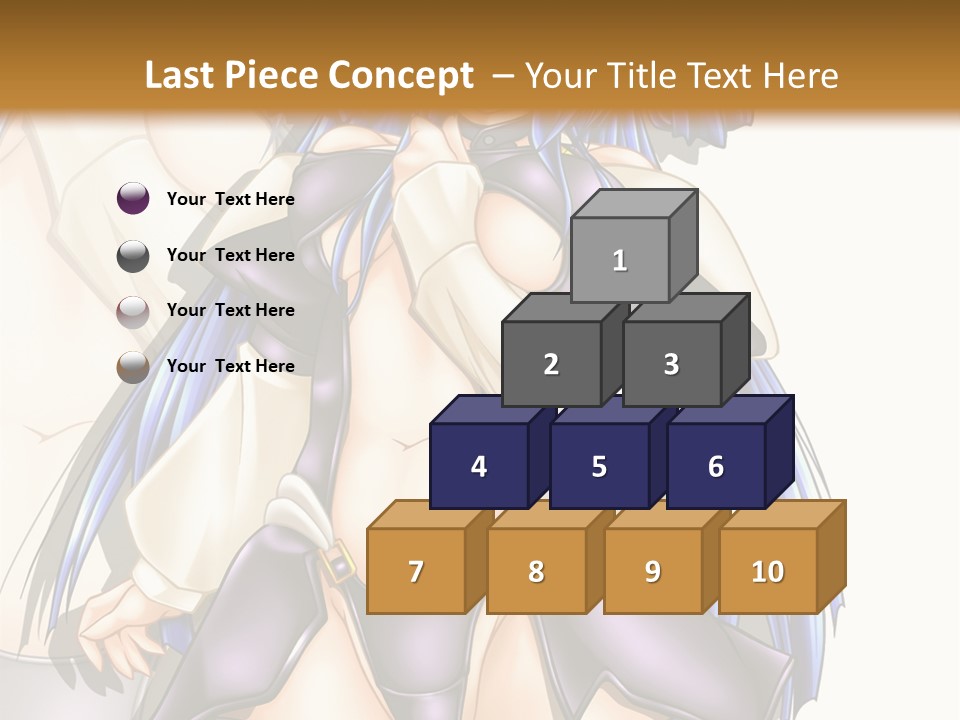 An Anime Character With Blue Hair And Boots PowerPoint Template