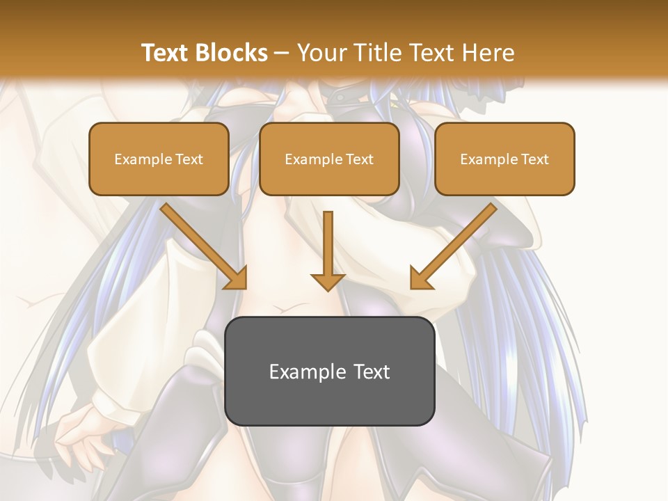 An Anime Character With Blue Hair And Boots PowerPoint Template