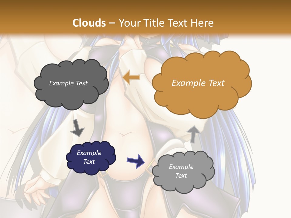 An Anime Character With Blue Hair And Boots PowerPoint Template