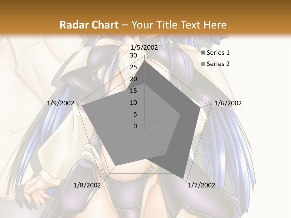 An Anime Character With Blue Hair And Boots PowerPoint Template