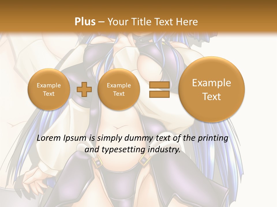 An Anime Character With Blue Hair And Boots PowerPoint Template
