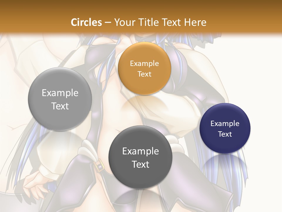 An Anime Character With Blue Hair And Boots PowerPoint Template