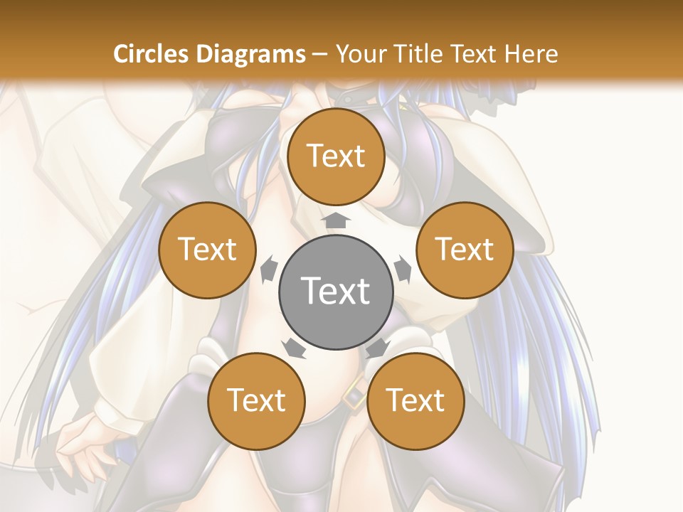 An Anime Character With Blue Hair And Boots PowerPoint Template