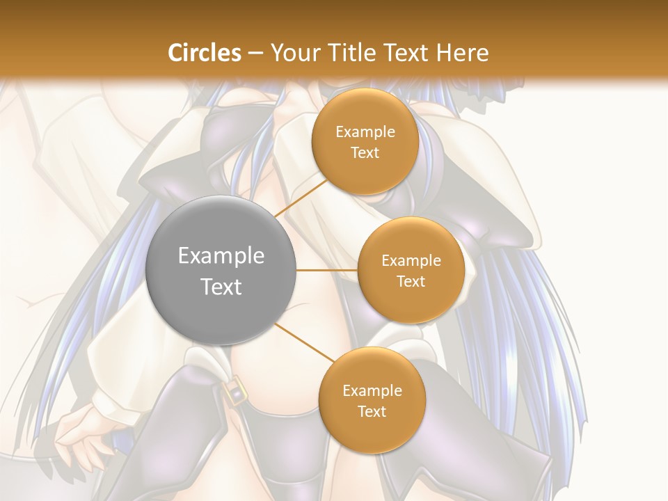 An Anime Character With Blue Hair And Boots PowerPoint Template