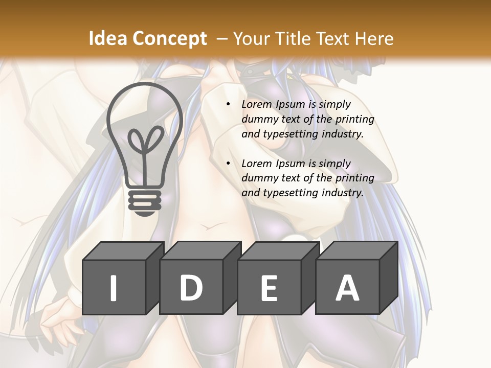 An Anime Character With Blue Hair And Boots PowerPoint Template