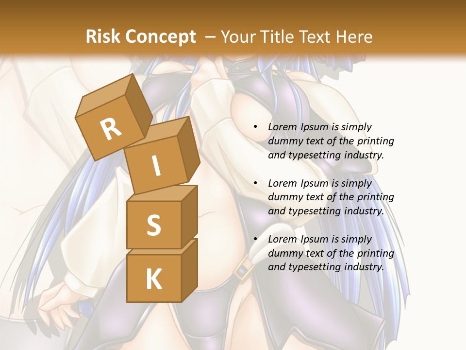 An Anime Character With Blue Hair And Boots PowerPoint Template