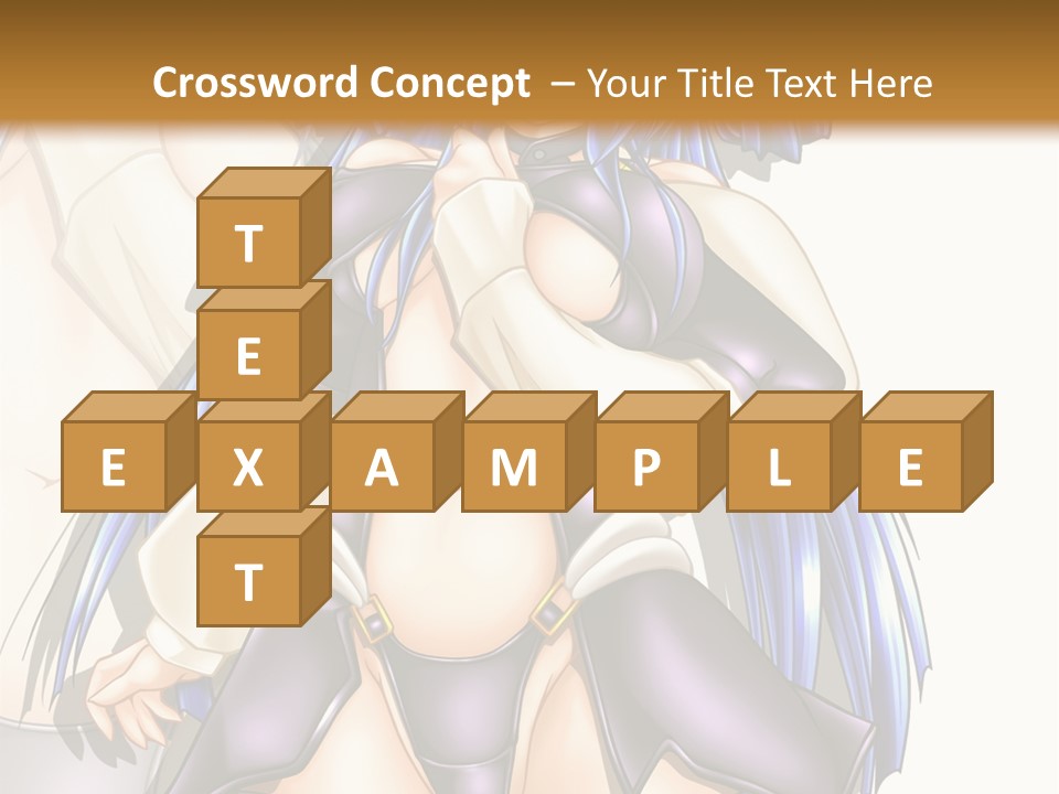 An Anime Character With Blue Hair And Boots PowerPoint Template