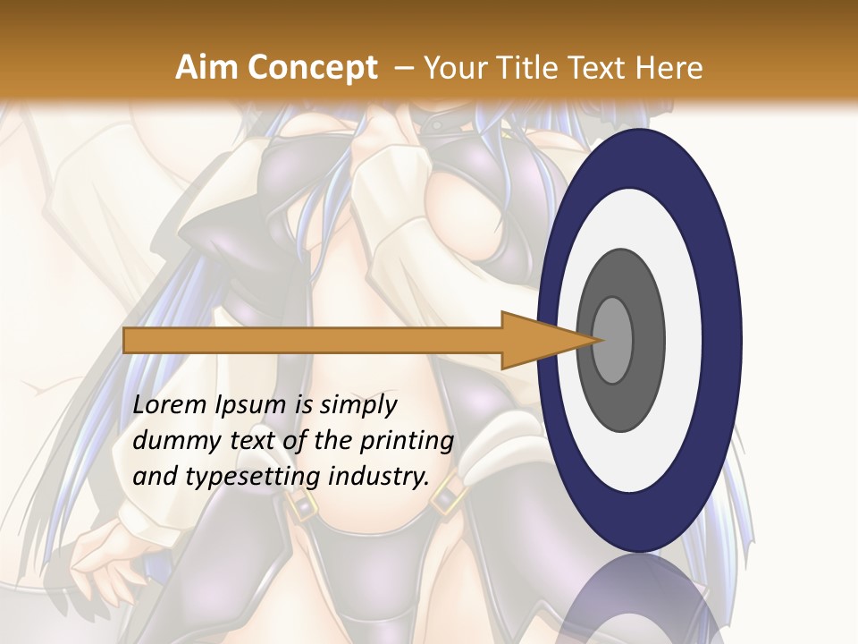 An Anime Character With Blue Hair And Boots PowerPoint Template