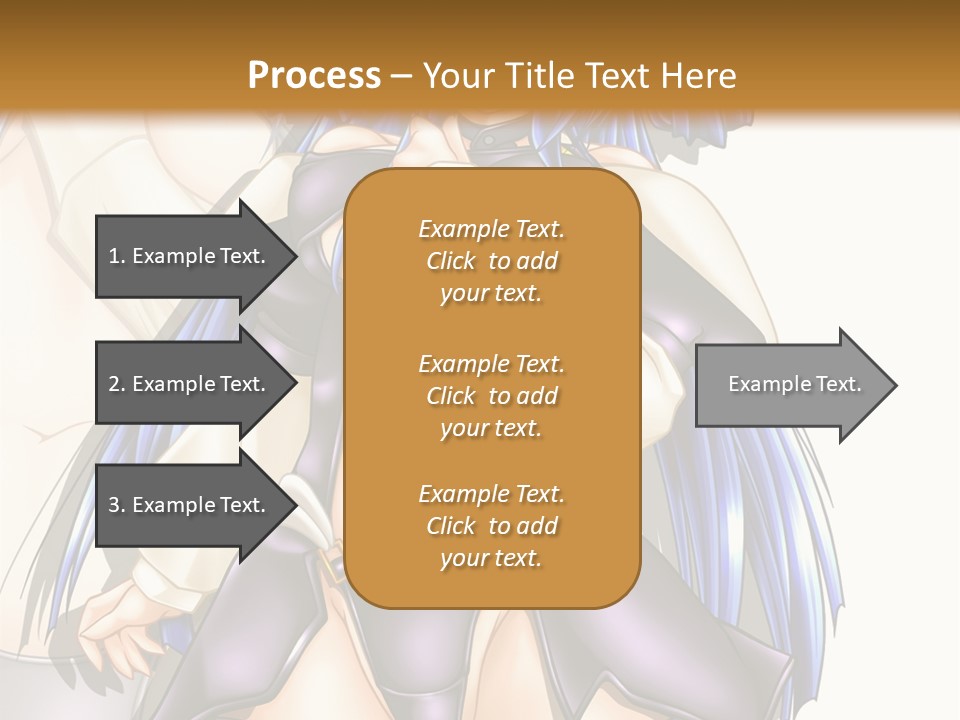 An Anime Character With Blue Hair And Boots PowerPoint Template