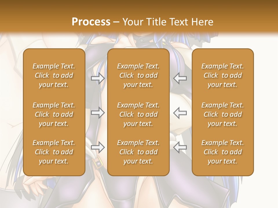 An Anime Character With Blue Hair And Boots PowerPoint Template