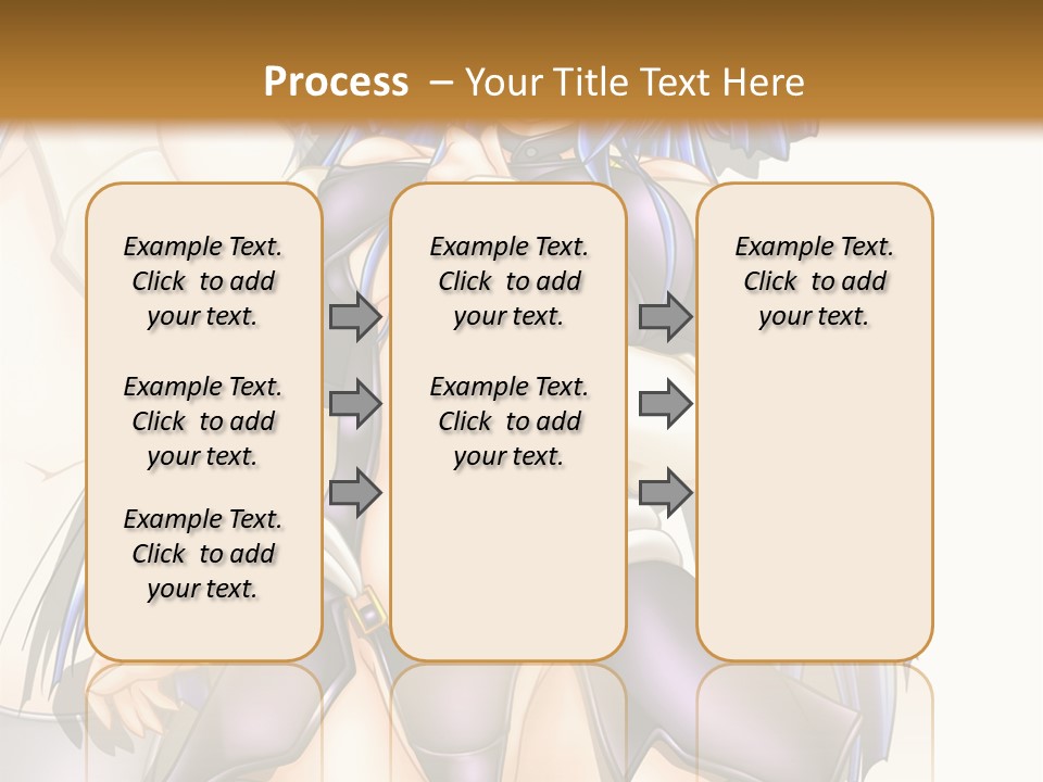 An Anime Character With Blue Hair And Boots PowerPoint Template