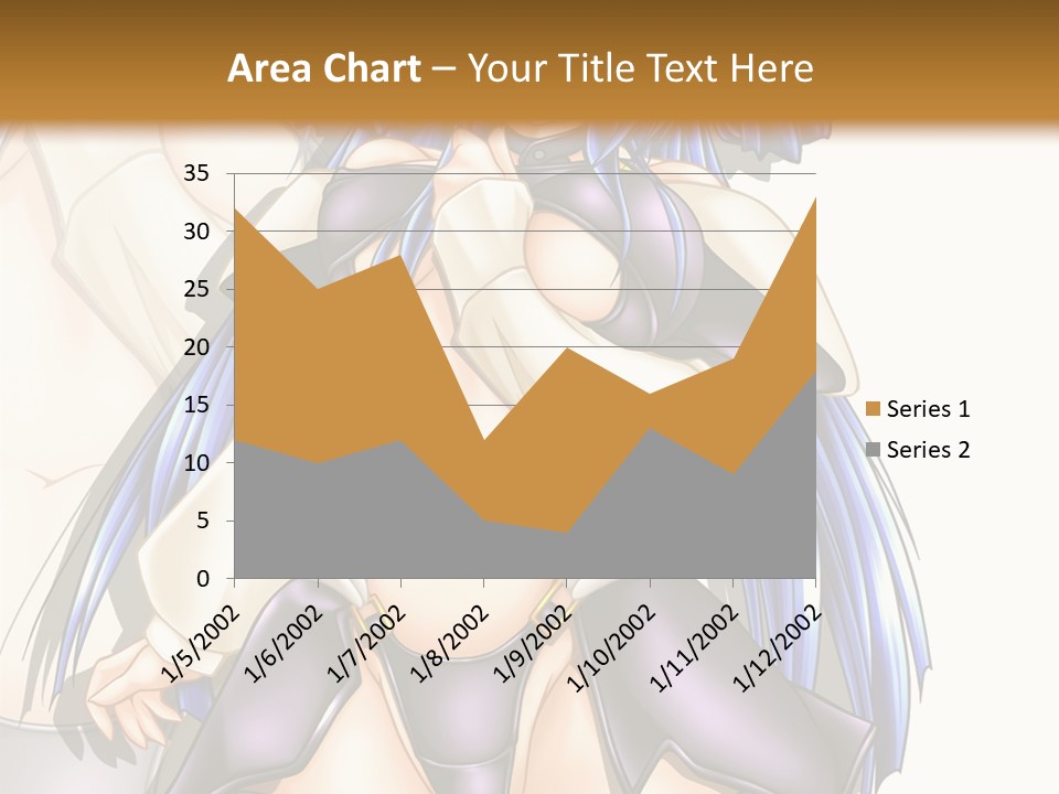 An Anime Character With Blue Hair And Boots PowerPoint Template