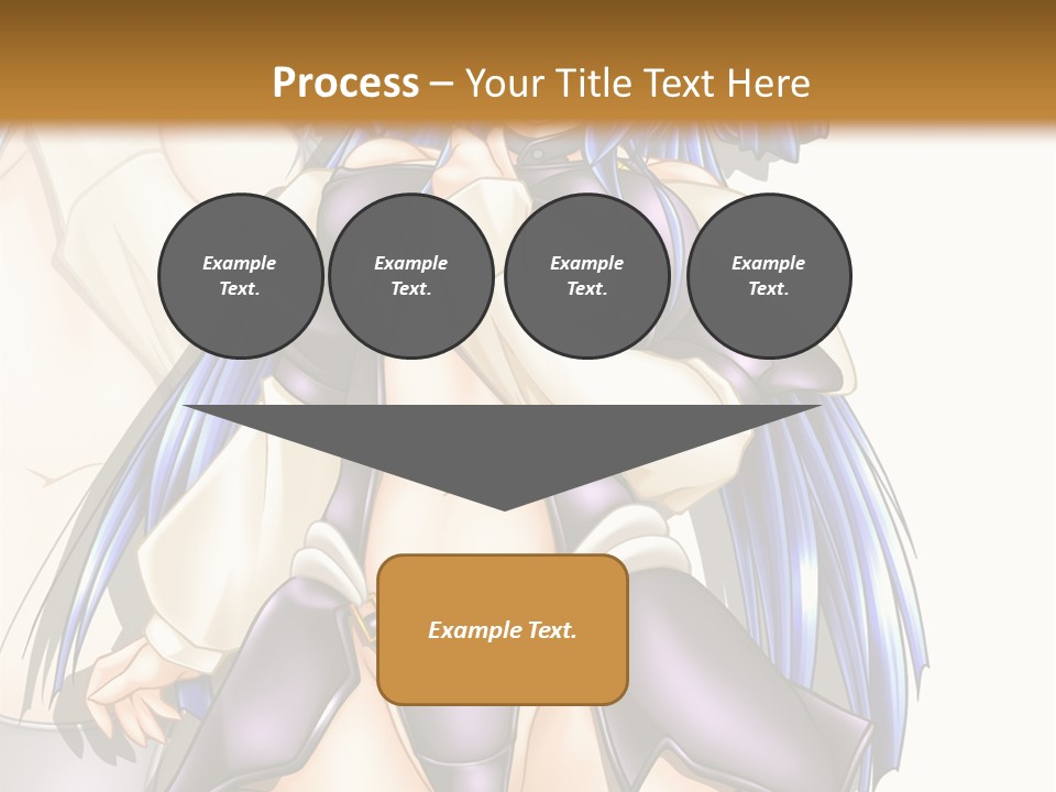 An Anime Character With Blue Hair And Boots PowerPoint Template