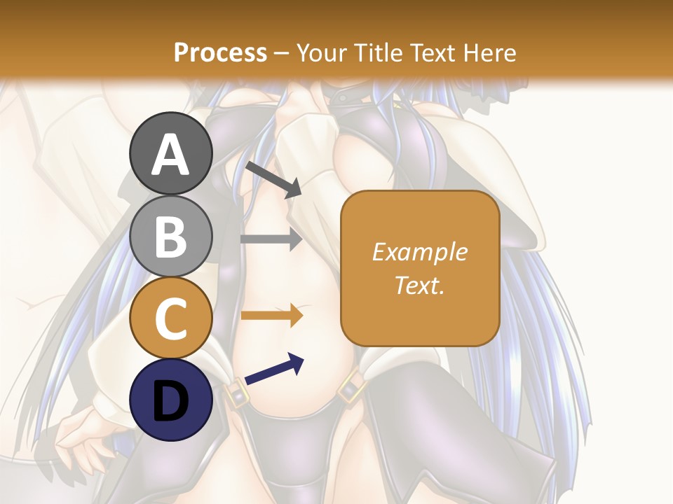 An Anime Character With Blue Hair And Boots PowerPoint Template