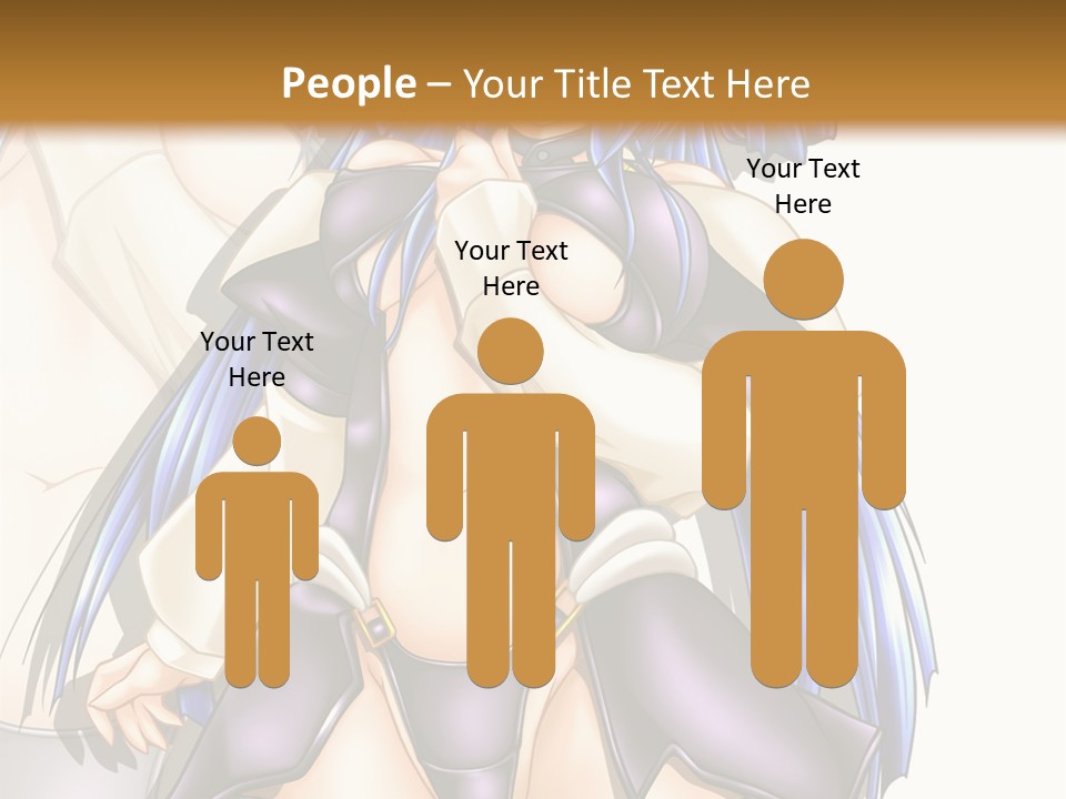 An Anime Character With Blue Hair And Boots PowerPoint Template