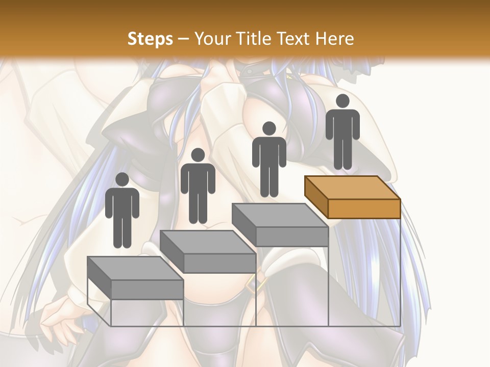 An Anime Character With Blue Hair And Boots PowerPoint Template