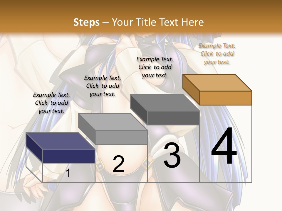 An Anime Character With Blue Hair And Boots PowerPoint Template