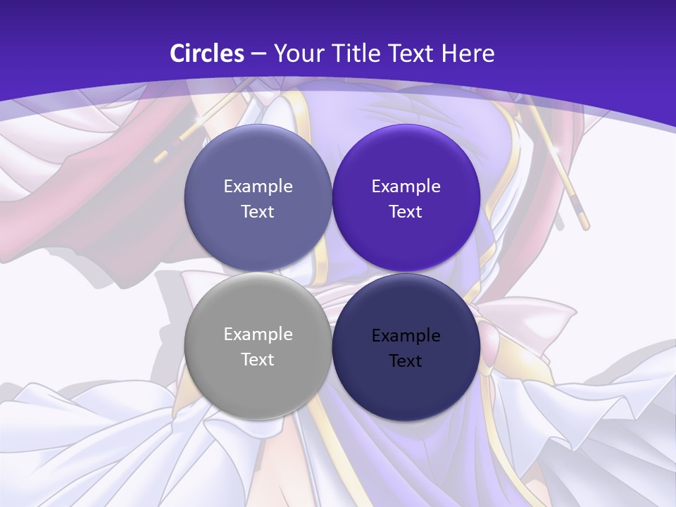 A Girl In A Purple Dress With A Purple Background PowerPoint Template
