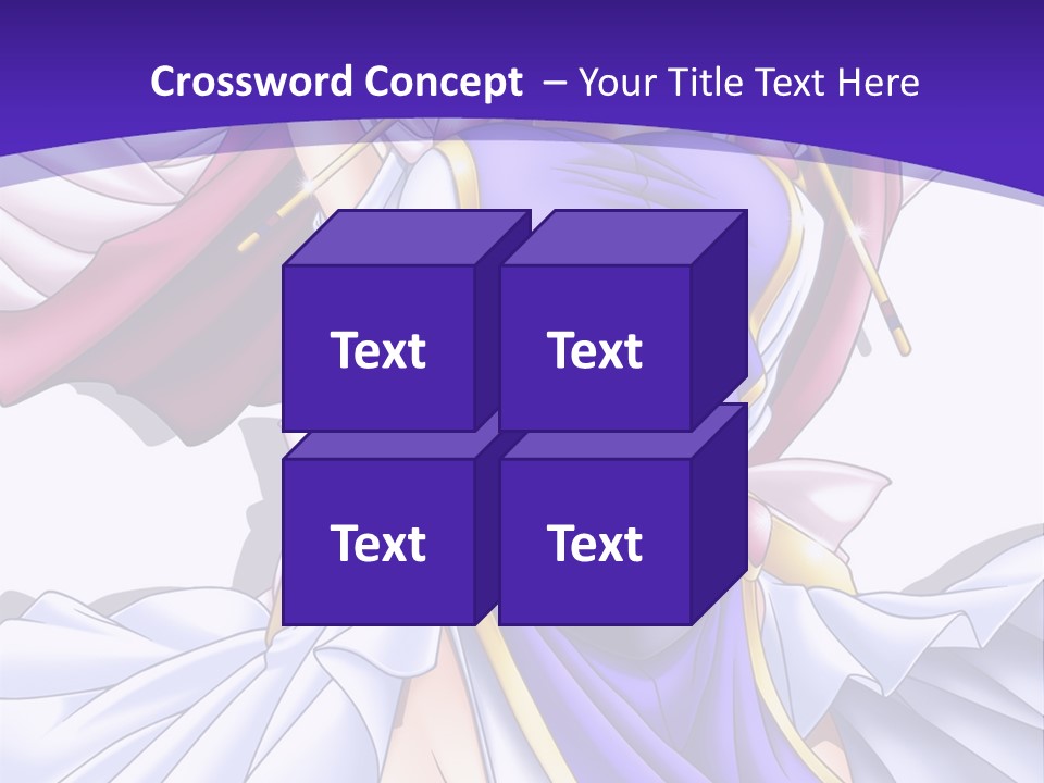 A Girl In A Purple Dress With A Purple Background PowerPoint Template