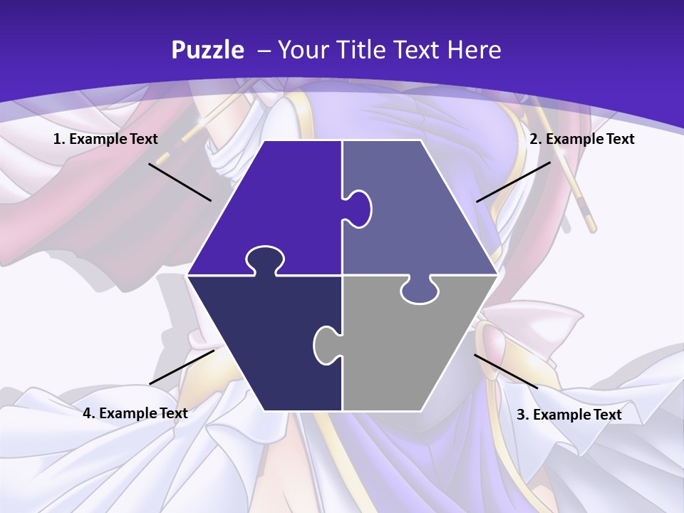 A Girl In A Purple Dress With A Purple Background PowerPoint Template