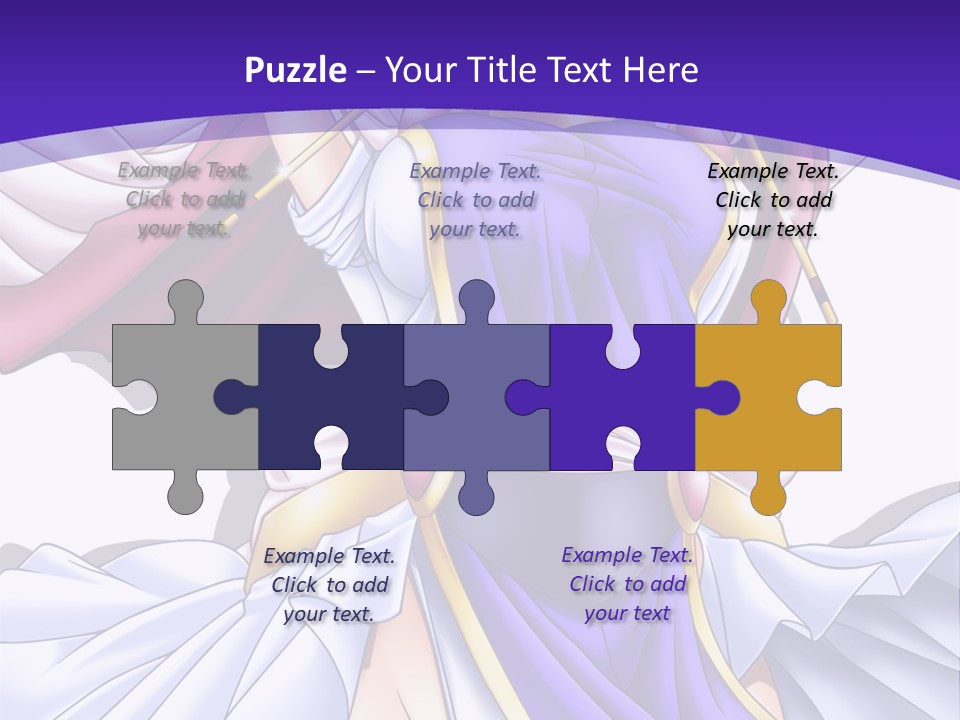 A Girl In A Purple Dress With A Purple Background PowerPoint Template